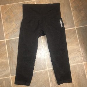 Charcoal cropped gymshark seamless legging size M